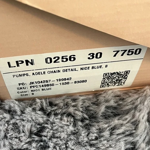 JustFab Navy Platform Loafers with Gold Chain - Picture 4 of 4